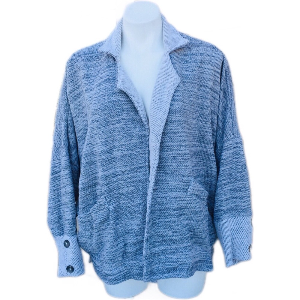 Anthropologie open front cardigan shirt jacket